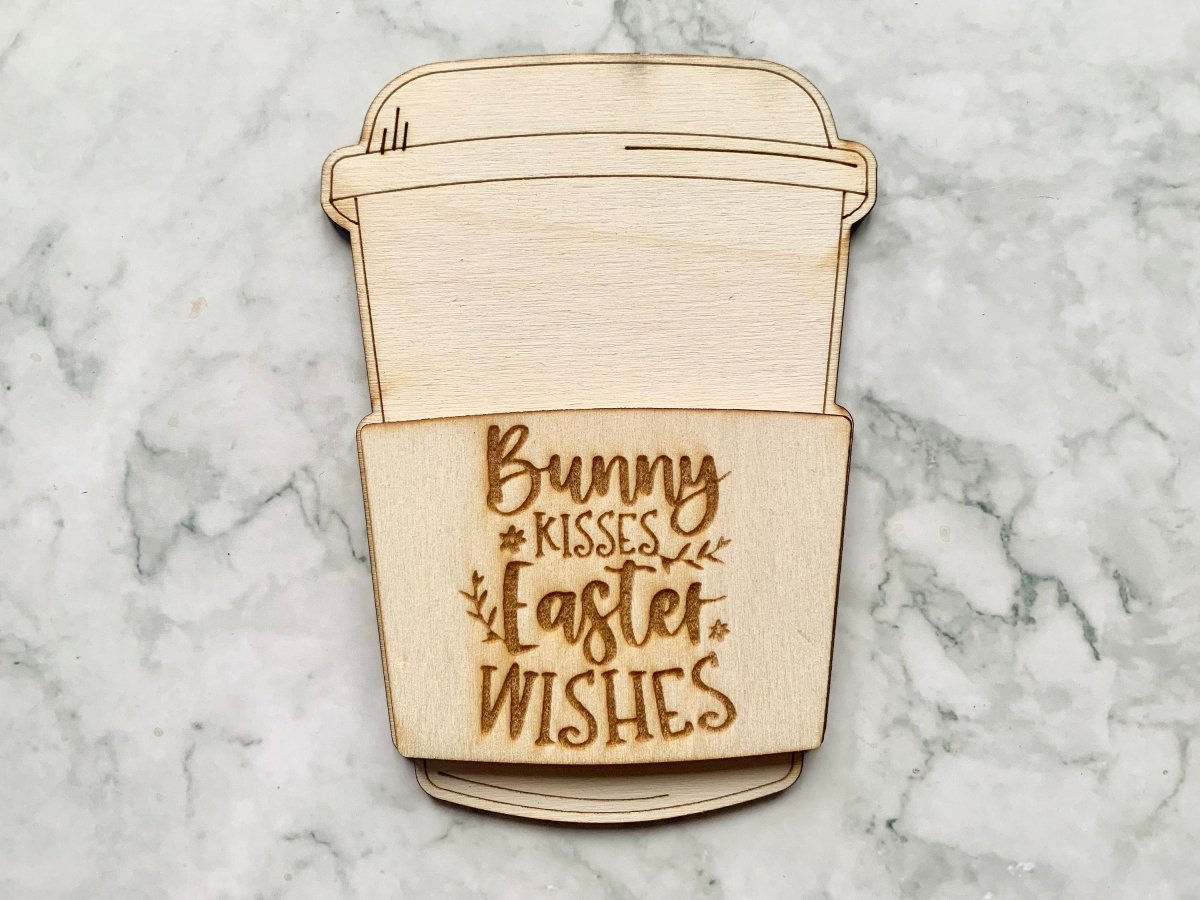Personalised Easter Gift Card Holder - Coffee Shaped