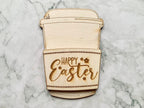Personalised Easter Gift Card Holder - Coffee Shaped