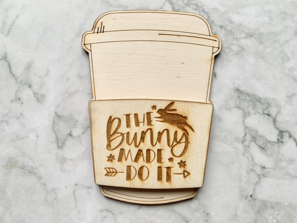 Personalised Easter Gift Card Holder - Coffee Shaped