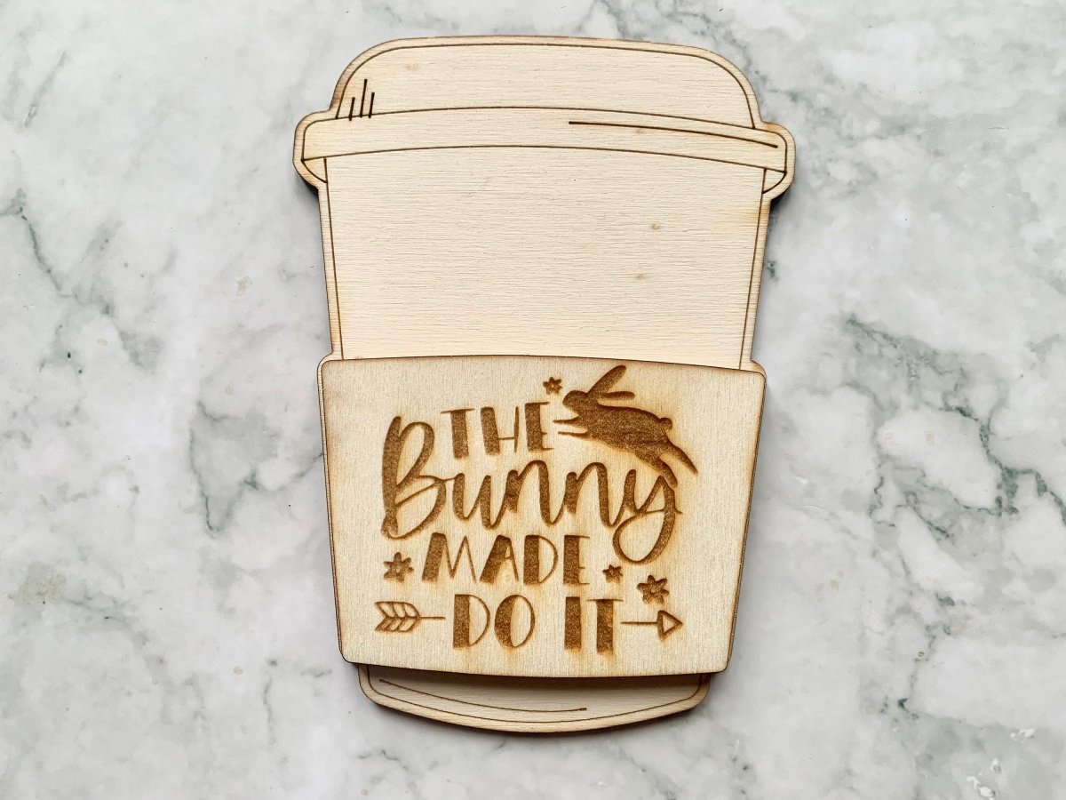 Personalised Easter Gift Card Holder - Coffee Shaped