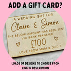 Personalised Engraved Baby Gift Card Holder, Gift Voucher Holder for New Baby or Baby Shower