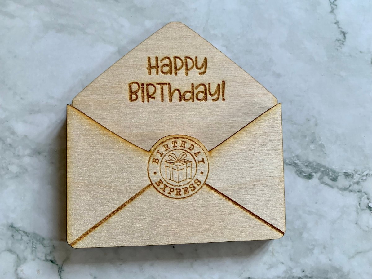 Personalised Happy Birthday Envelope Gift Card Holder