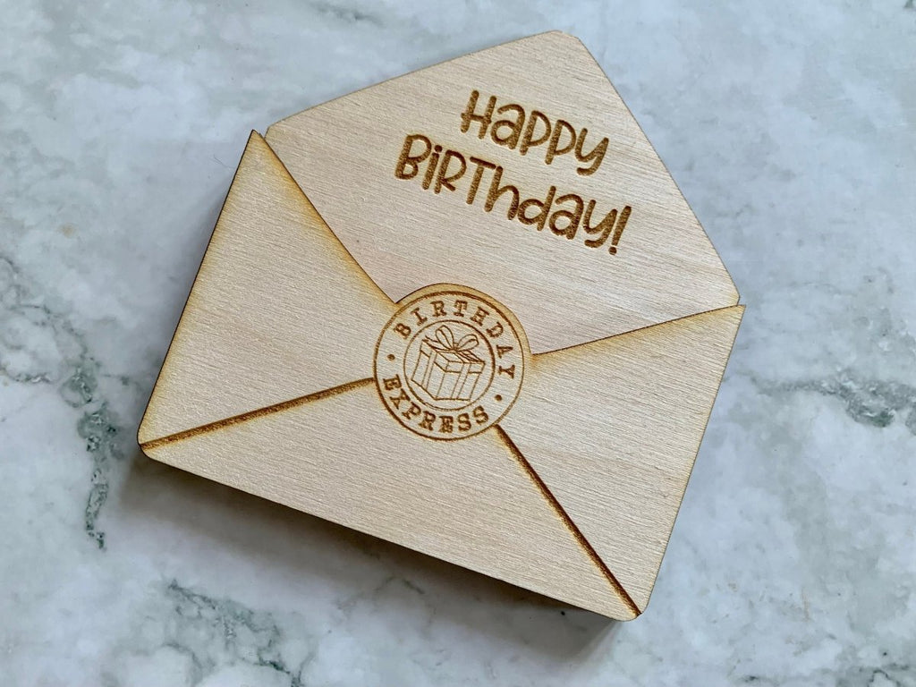 Personalised Happy Birthday Envelope Gift Card Holder