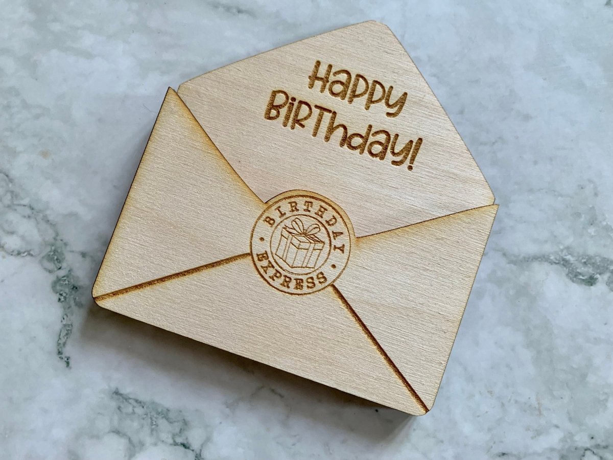 Personalised Happy Birthday Envelope Gift Card Holder