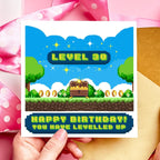 Personalised Level Up Birthday Card with Any Age