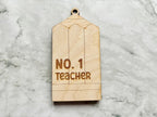 Personalised Number One Teacher Pencil Gift Card Holder