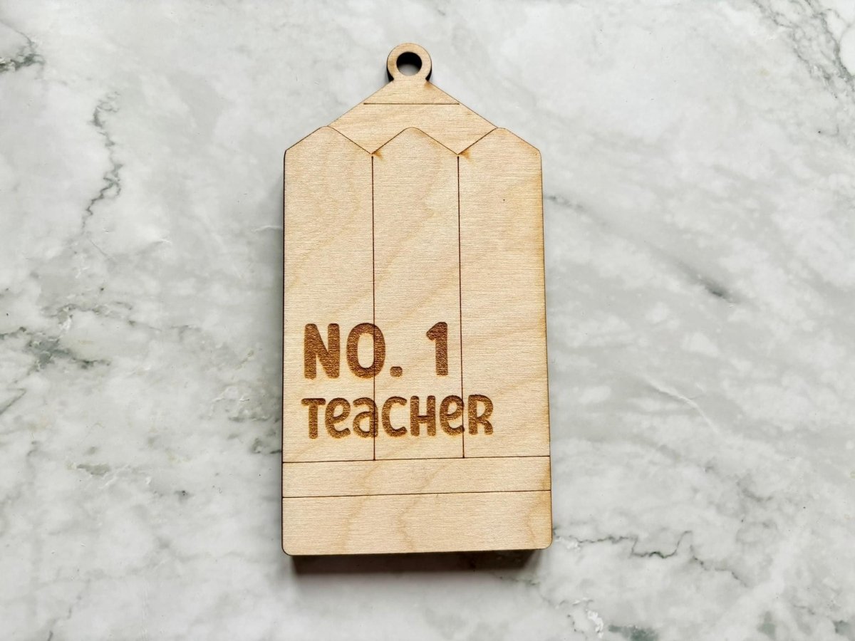 Personalised Number One Teacher Pencil Gift Card Holder