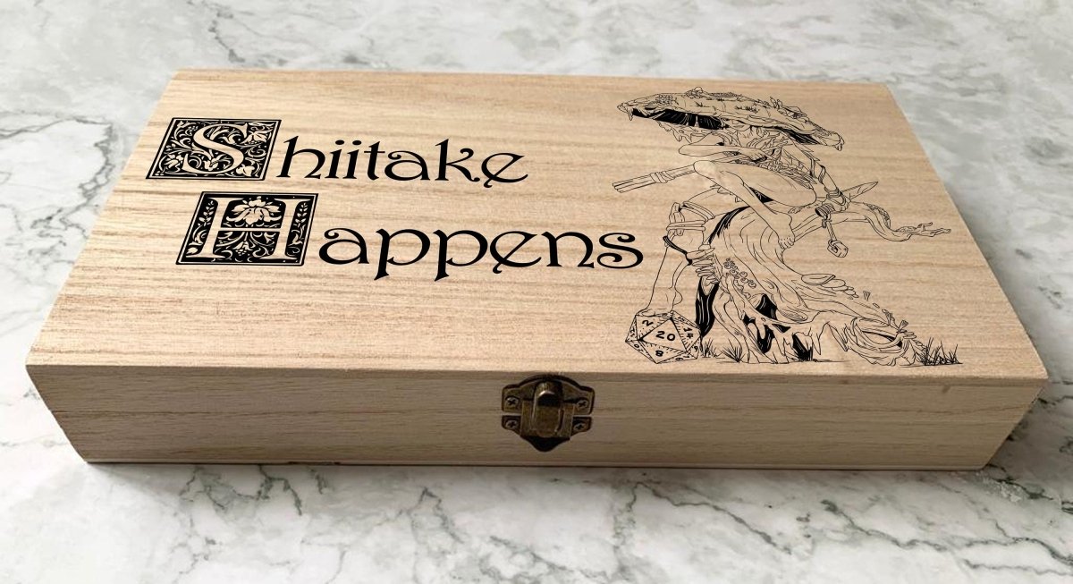 Personalised Pathfinder Dice Box - Shiitake Happens dice box for Leshy