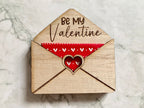 Personalised Valentines Day Envelope Gift Card Holder with Heart