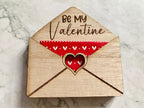 Personalised Valentines Day Envelope Gift Card Holder with Heart