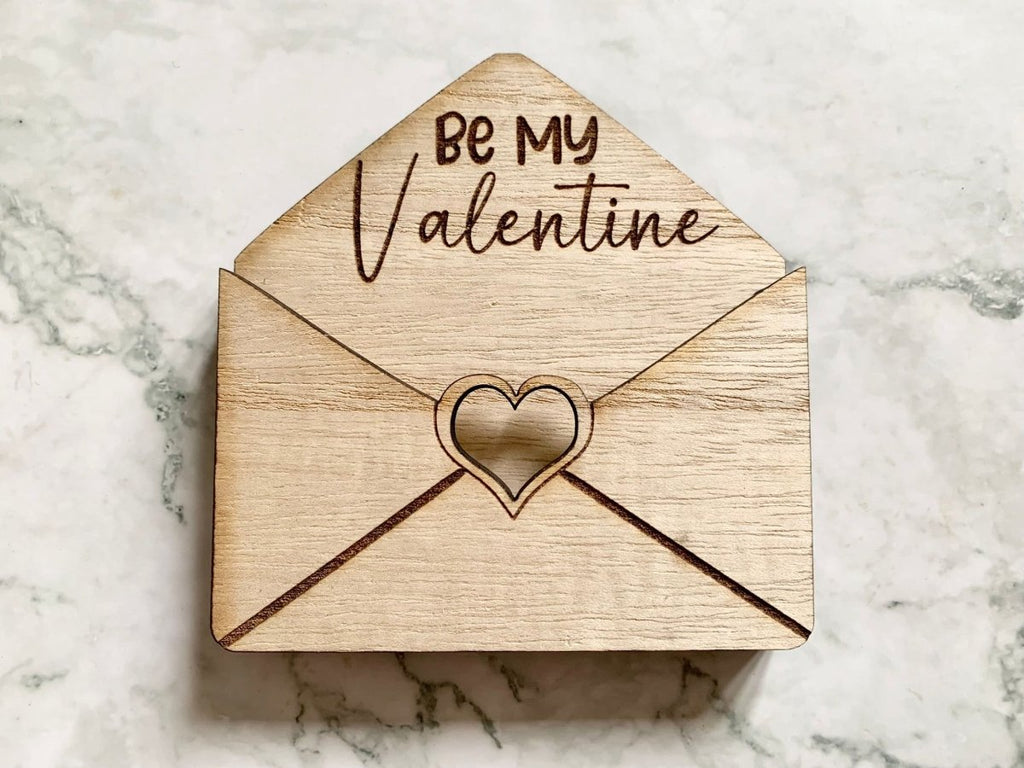 Personalised Valentines Day Envelope Gift Card Holder with Heart
