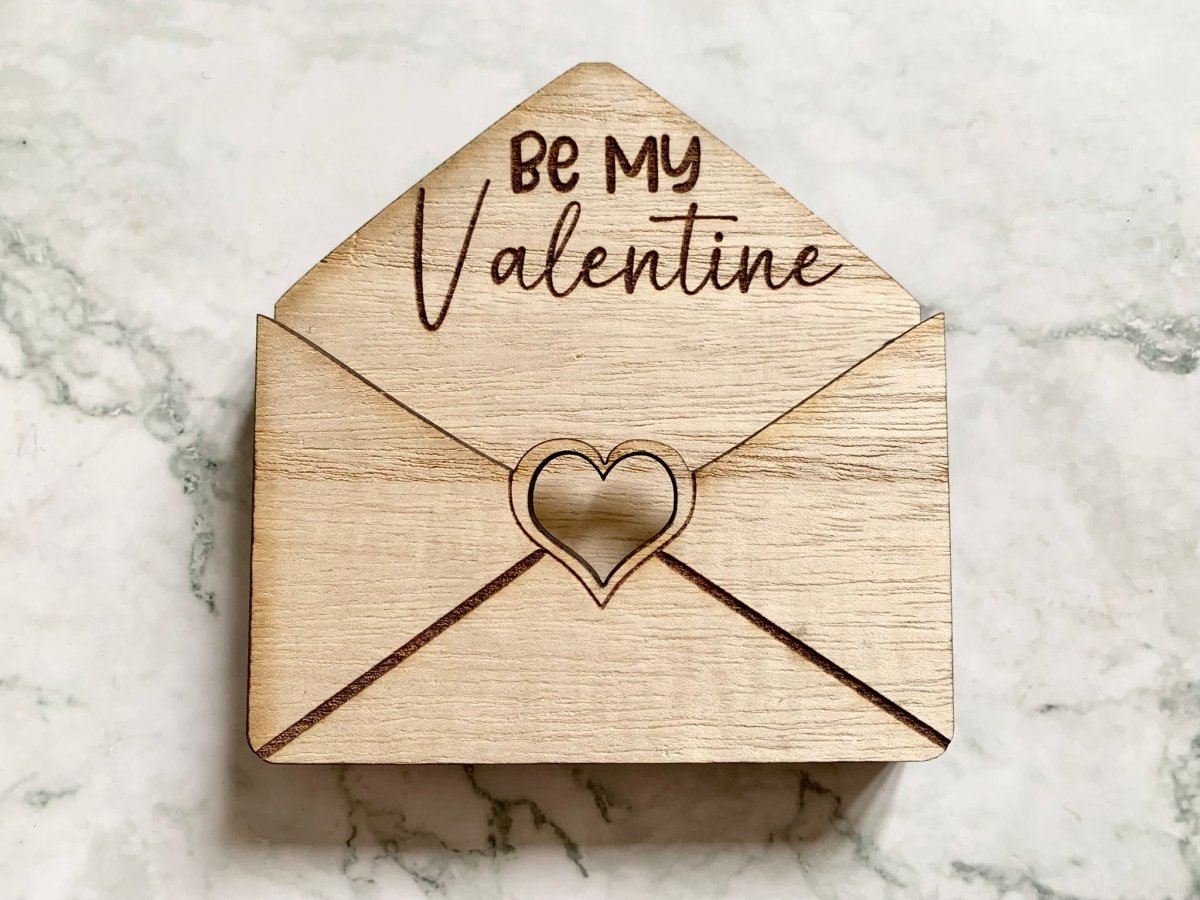 Personalised Valentines Day Envelope Gift Card Holder with Heart