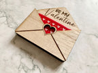 Personalised Valentines Day Envelope Gift Card Holder with Heart