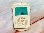 Personalised Valentines Day Gift Card Holder - Coffee Takeaway Cup