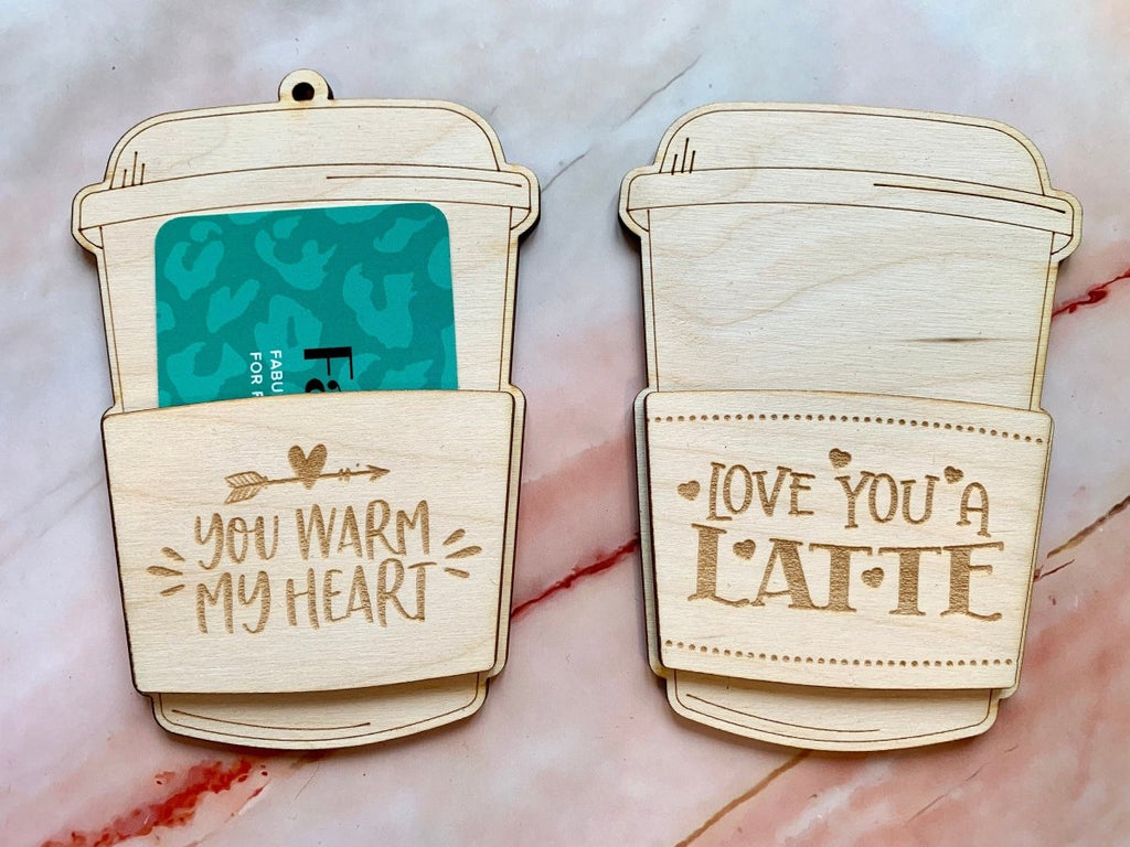 Personalised Valentines Day Gift Card Holder - Coffee Takeaway Cup