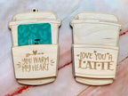 Personalised Valentines Day Gift Card Holder - Coffee Takeaway Cup