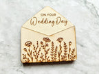 Personalised Wedding Envelope Gift Card Holder with Flowers