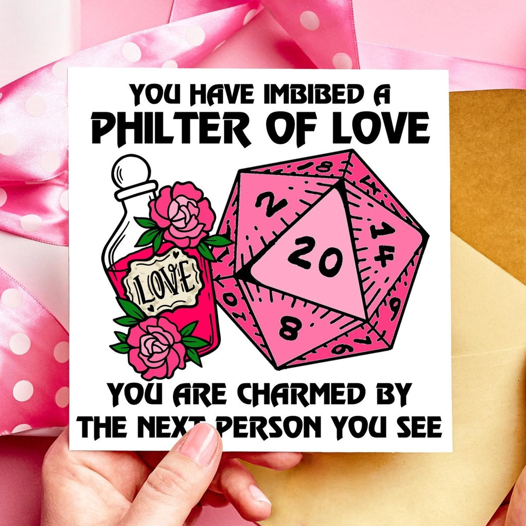 Philter of Love DnD Valentines Day or Anniversary Card