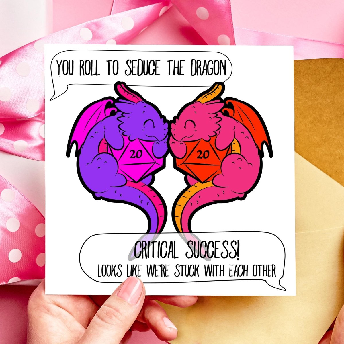 Seduce the Dragon DnD Anniversary Card
