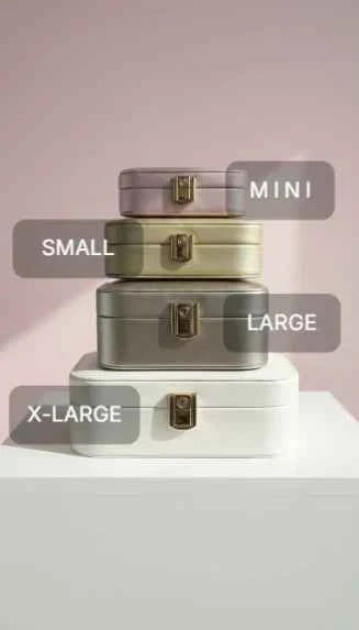 Travel Jewellery Box – Compact Trinket Organizer With Mirror