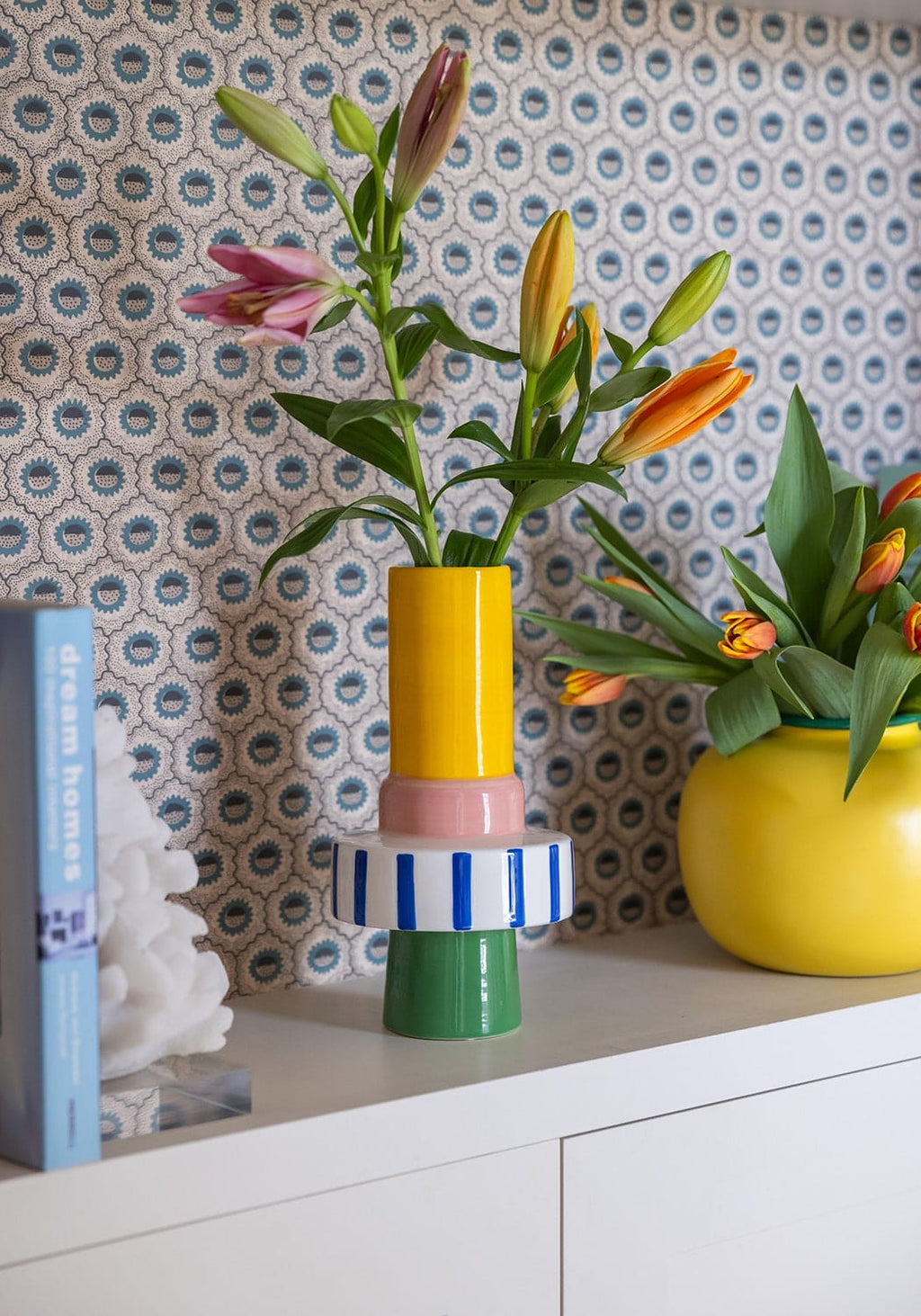 Mid Century Colourful Vase
