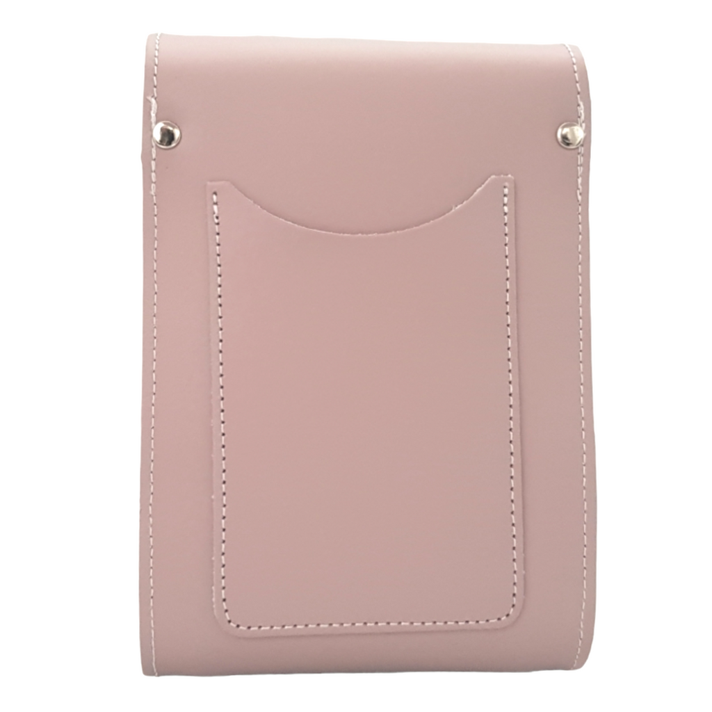 Handmade Leather Festival Phone Bag - Rose Quartz