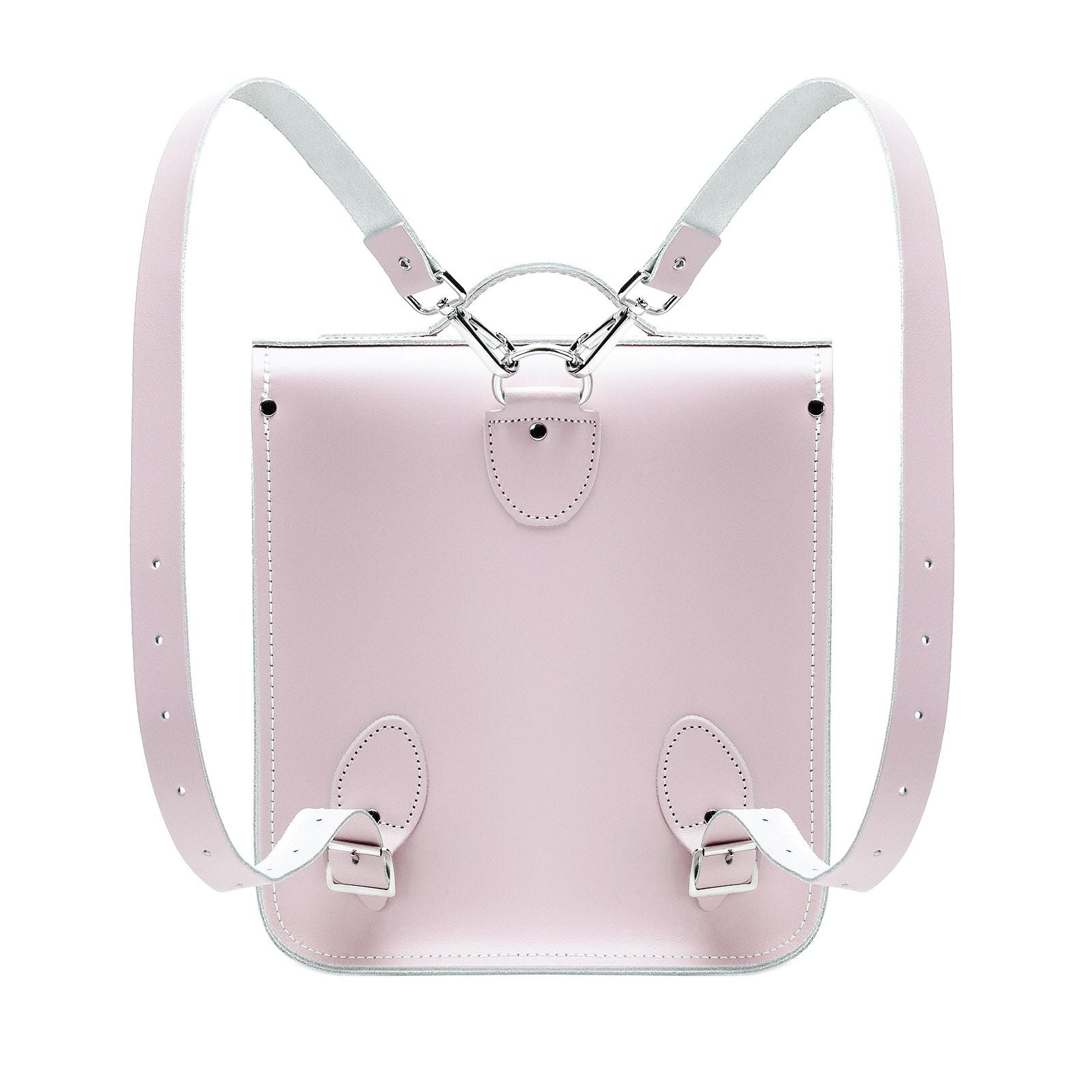 Handmade Leather City Backpack - Rose Quartz