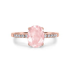 Rose Quartz Ring in Rose Gold Vermeil