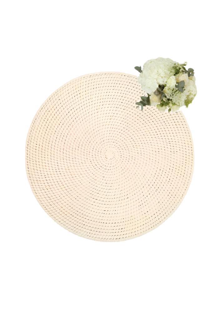 Round & Round Rattan Placemat Sand Colour - Set of 4