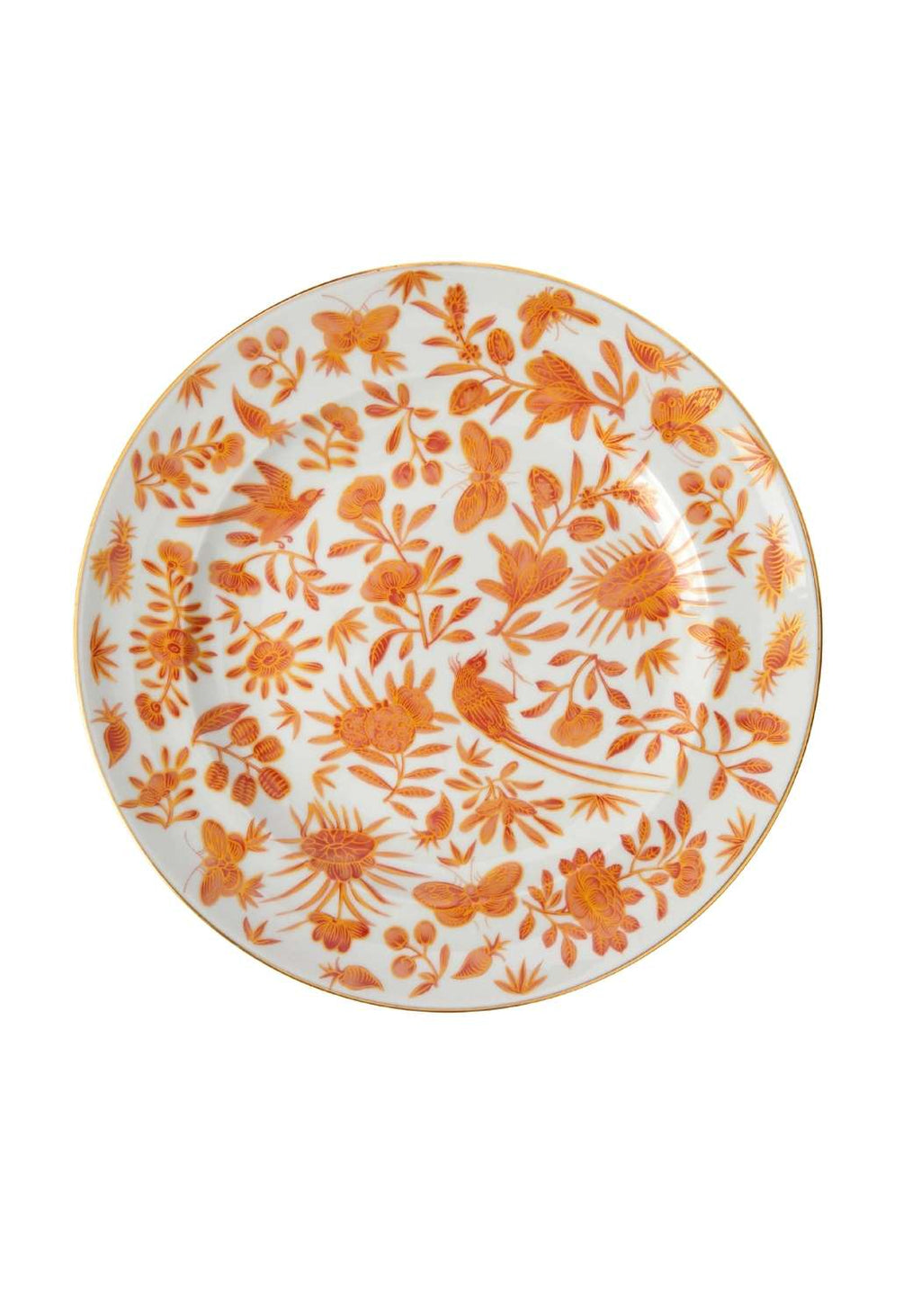 Sacred Bird and Butterfly Mottahedeh Archival Revival Dessert Plates  - Set of 4