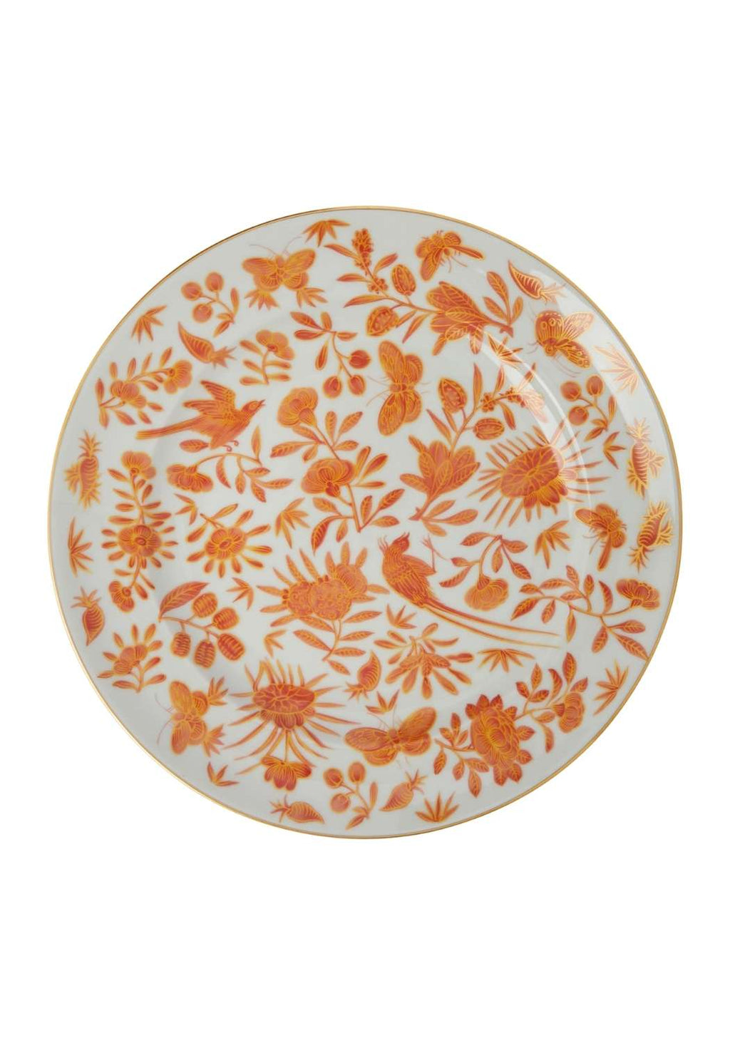 Sacred Bird and Butterfly Mottahedeh Archival Revival Dinner Plates  - Set of 4