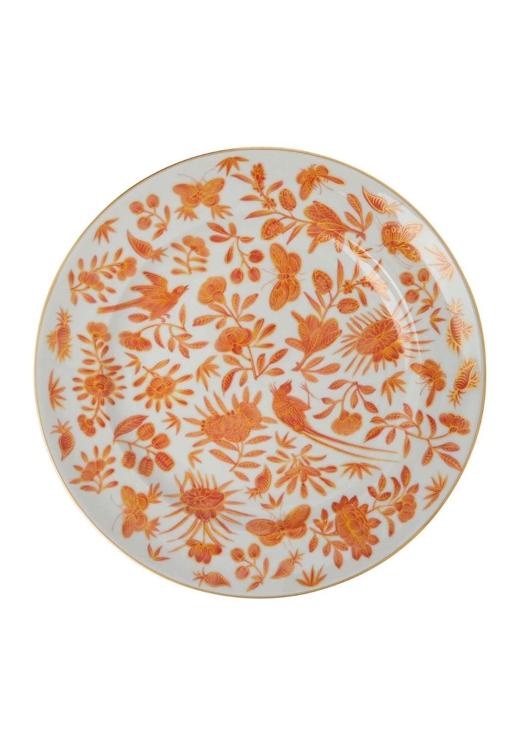 Sacred Bird and Butterfly Mottahedeh Archival Revival Dinner Plates  - Set of 4