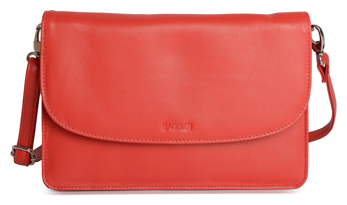SADDLER Olivia 3-Section Leather Crossbody Bag & Clutch – Compact & Stylish - Gift Boxed