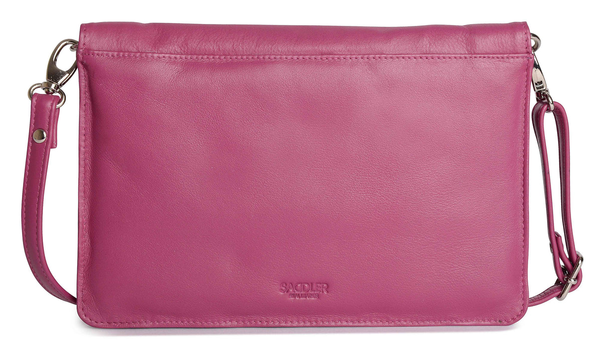 SADDLER Olivia 3-Section Leather Crossbody Bag & Clutch – Compact & Stylish - Gift Boxed