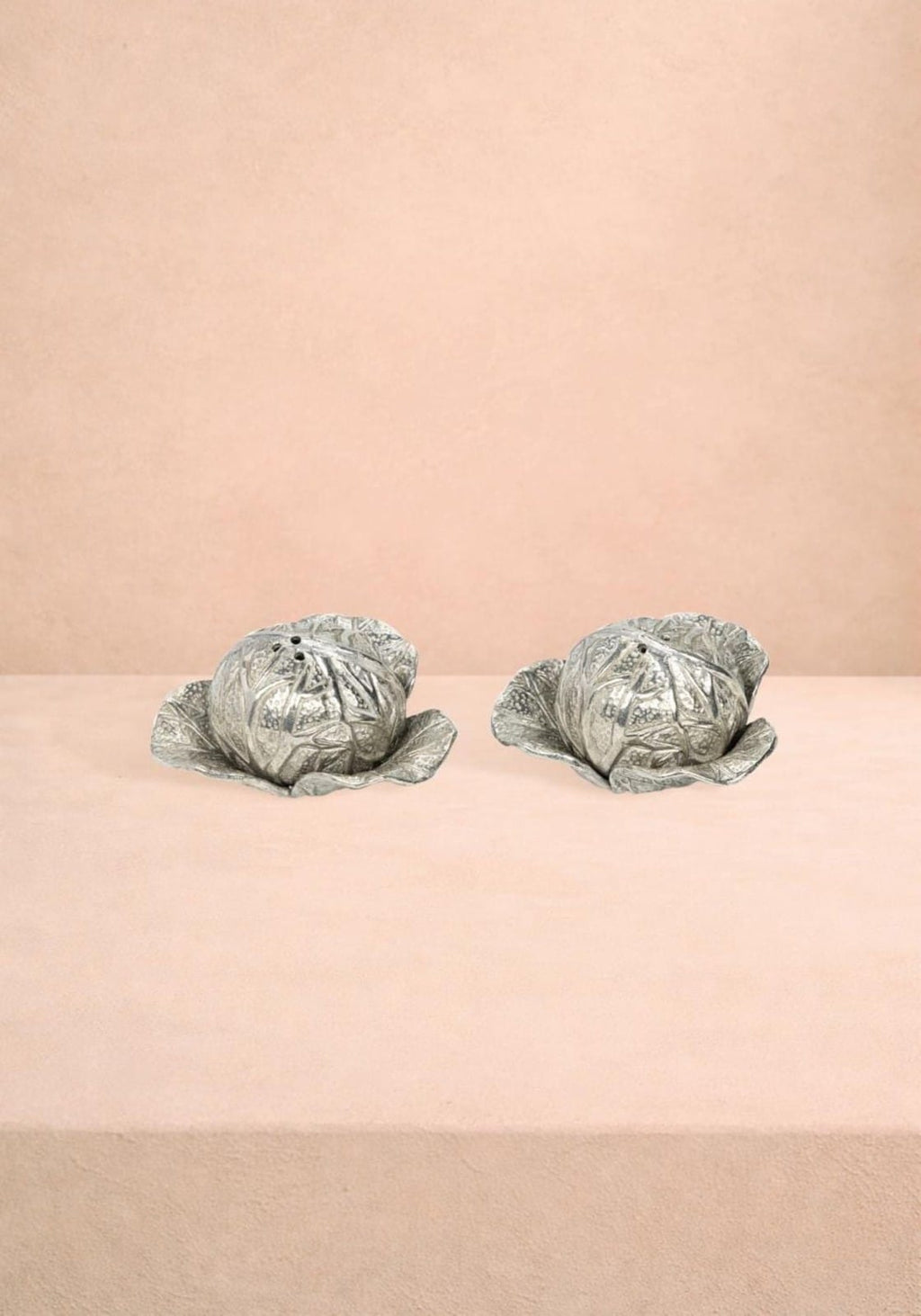 Pewter Cabbage Salt and Pepper
