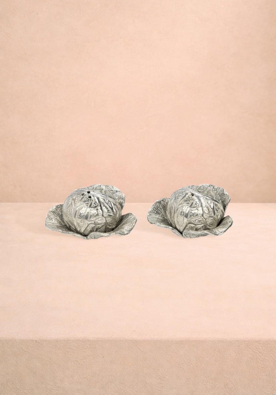 Pewter Cabbage Salt and Pepper