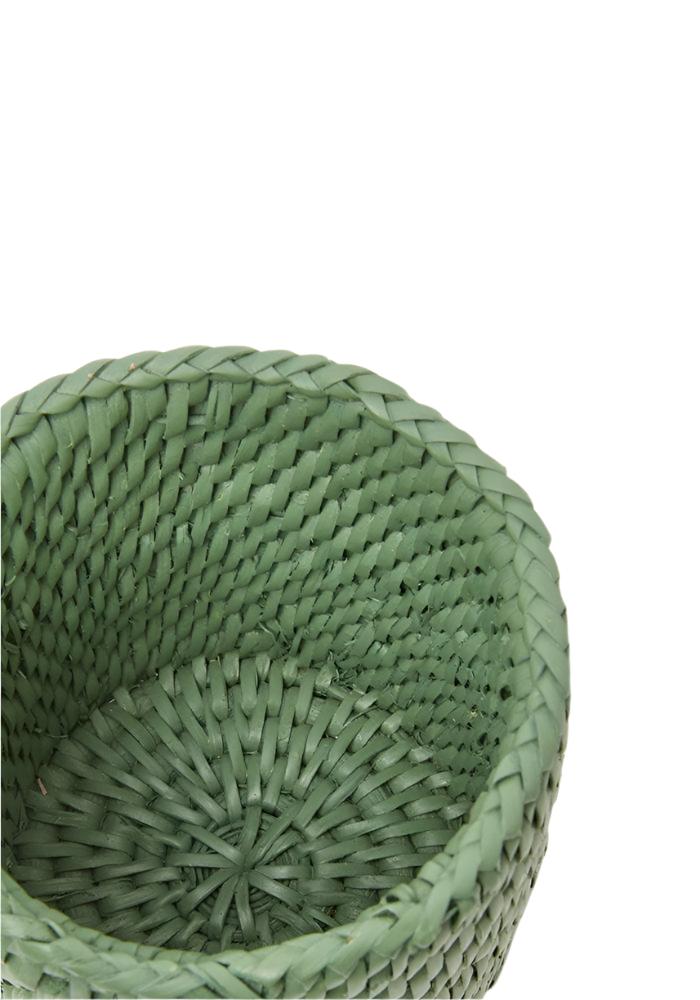 Savannah Rattan Bottle Holder - Green