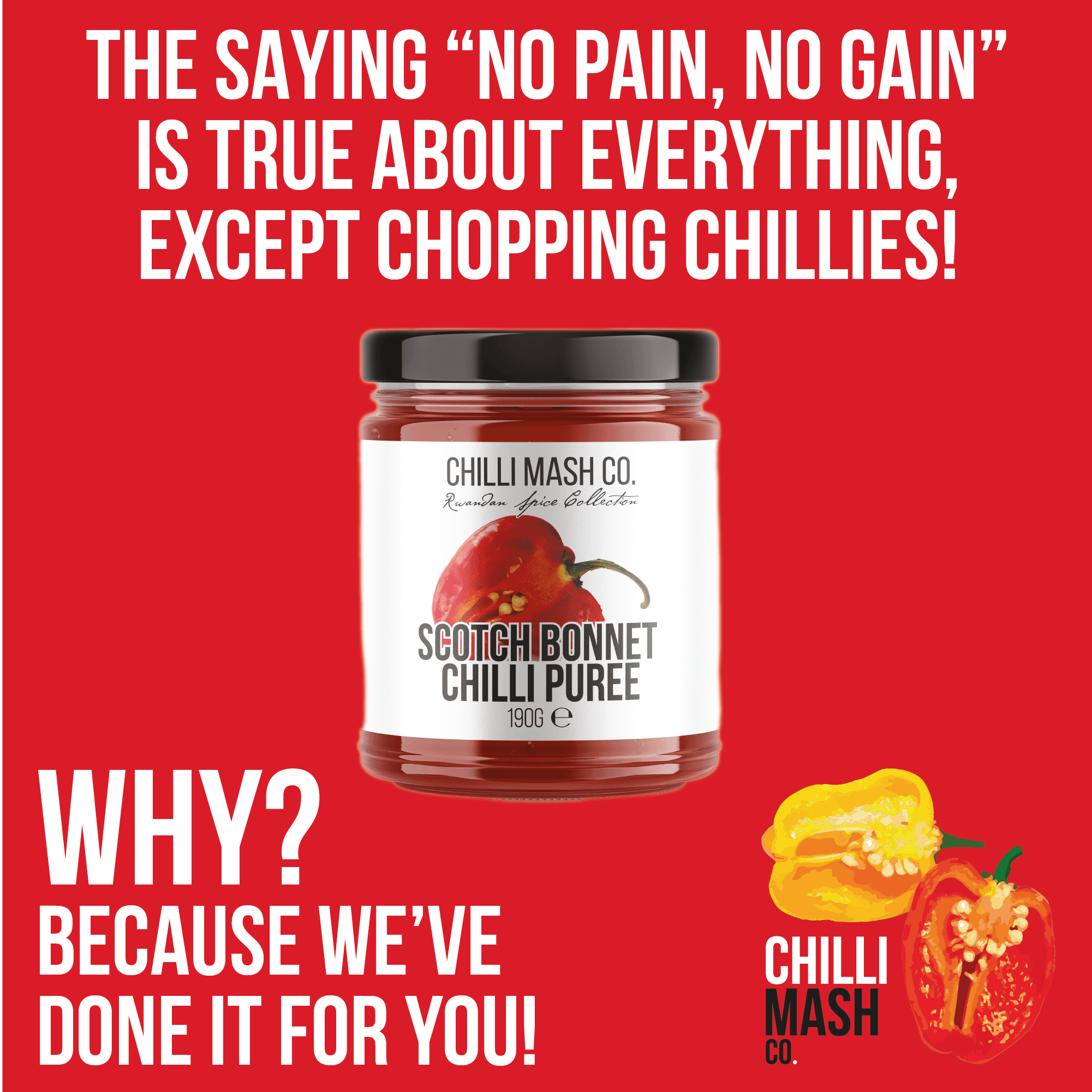 Scotch Bonnet Chilli Mash | 190g | Gusa by Chilli Mash Co.