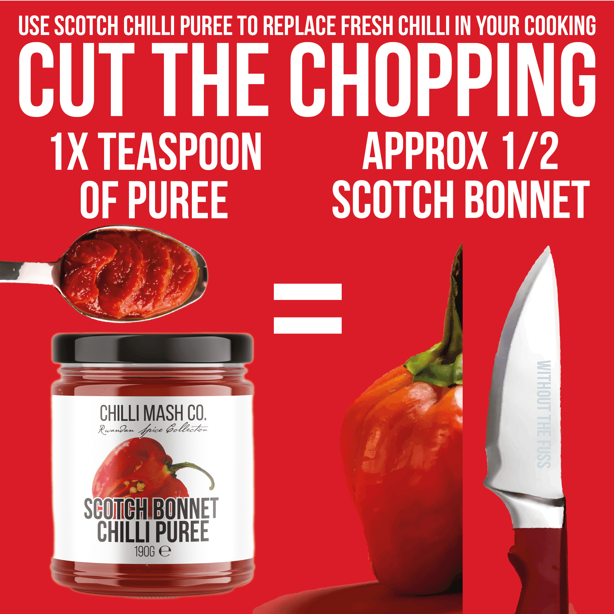 Scotch Bonnet Chilli Mash | 190g | Gusa by Chilli Mash Co.
