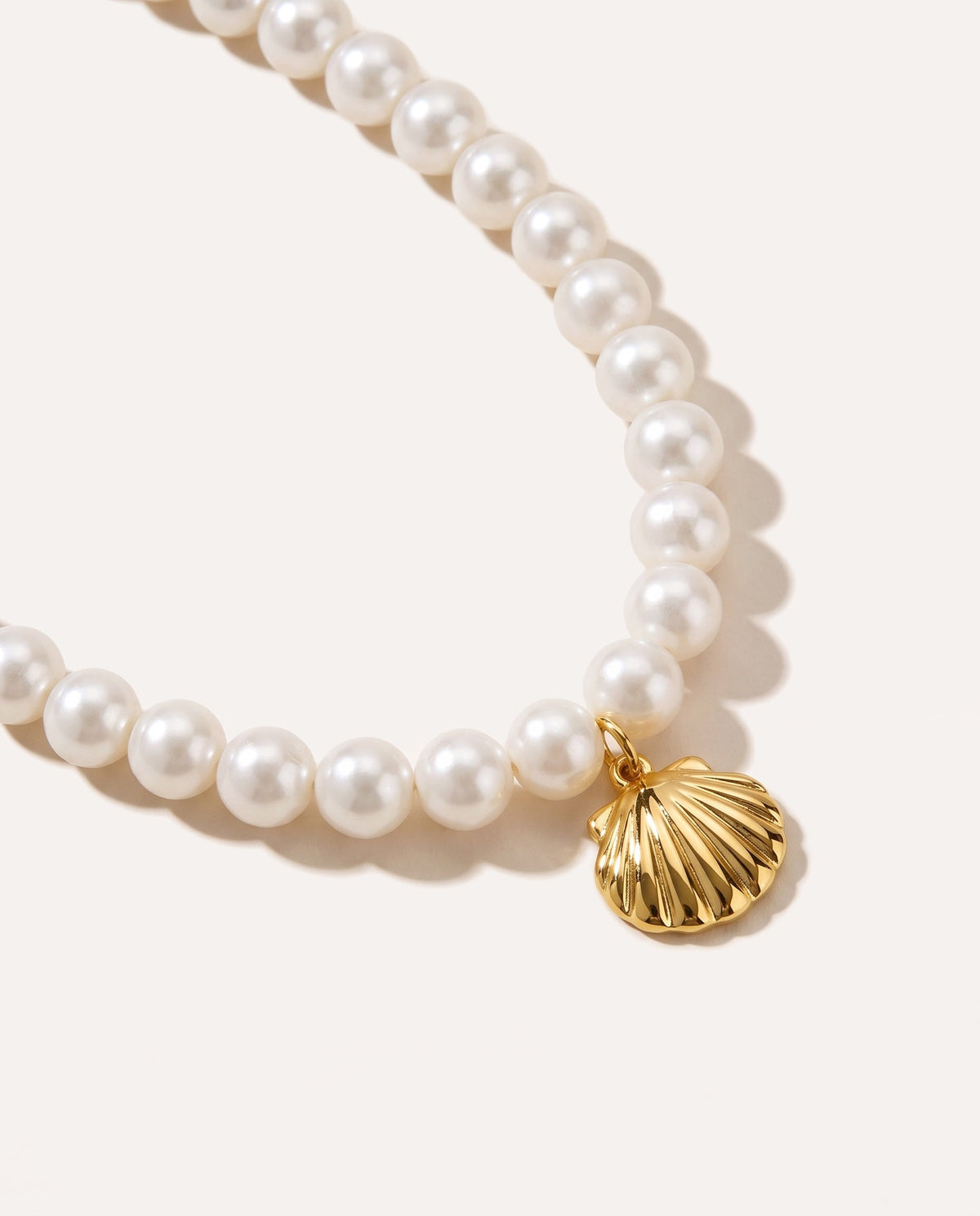 Sea Shell Pearl Necklace