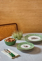 Mayfair Tray Hold All Rattan Basket in Green