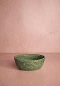 Mayfair Tray Hold All Rattan Basket in Green