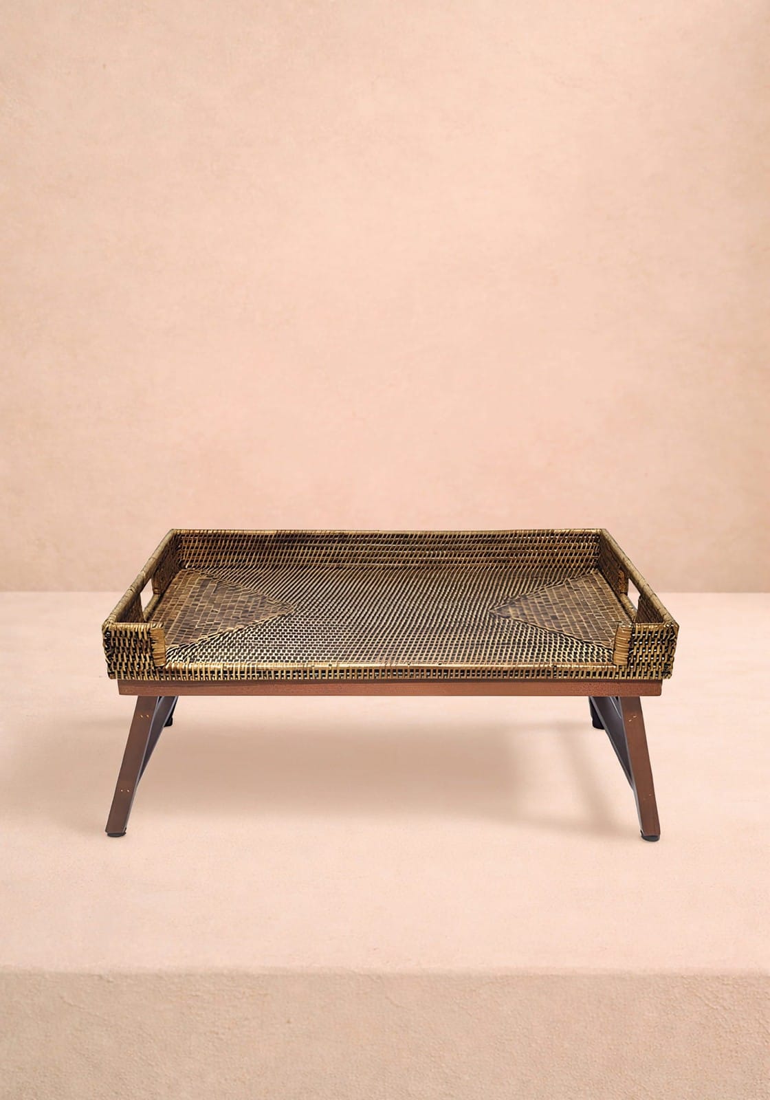 Rattan Breakfast Tray - Brown