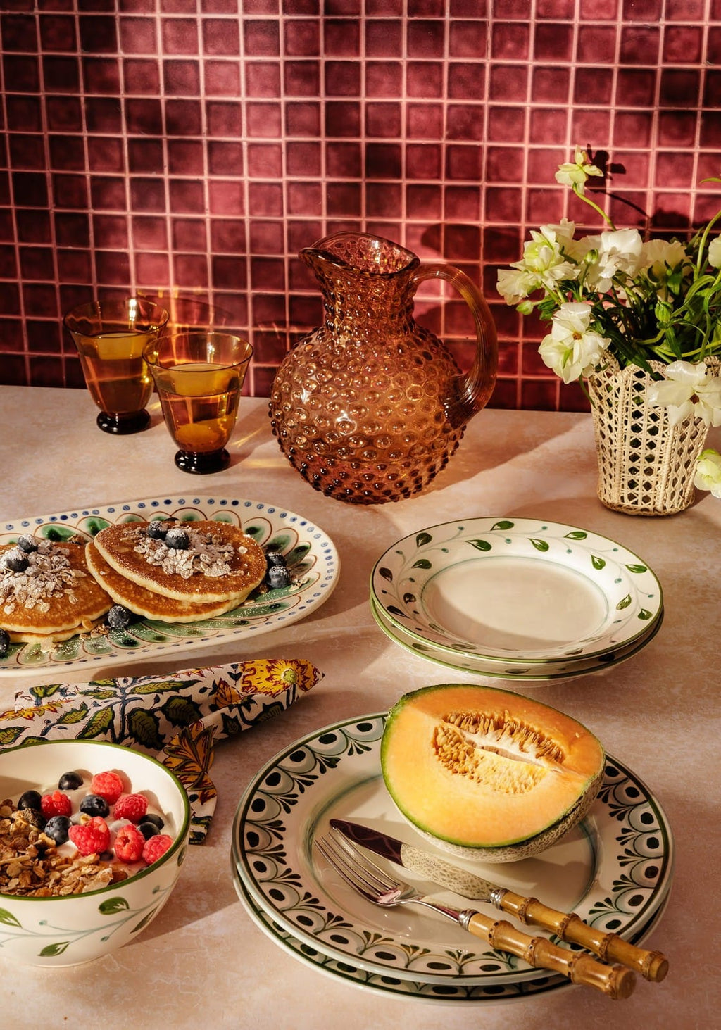Cordelia Side Plate, Green Set of 4