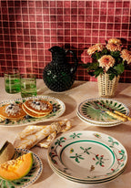 Peacock Side Plate, Green Set of 4