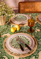 Peacock Side Plate, Green Set of 4