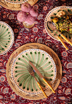 Peacock Side Plate, Green Set of 4