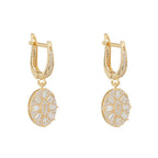 Uptown Oval Drop Earrings: Gold
