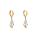Shine Bright Rhombus Drop Earrings: Gold