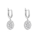 Uptown Oval Drop Earrings: Silver